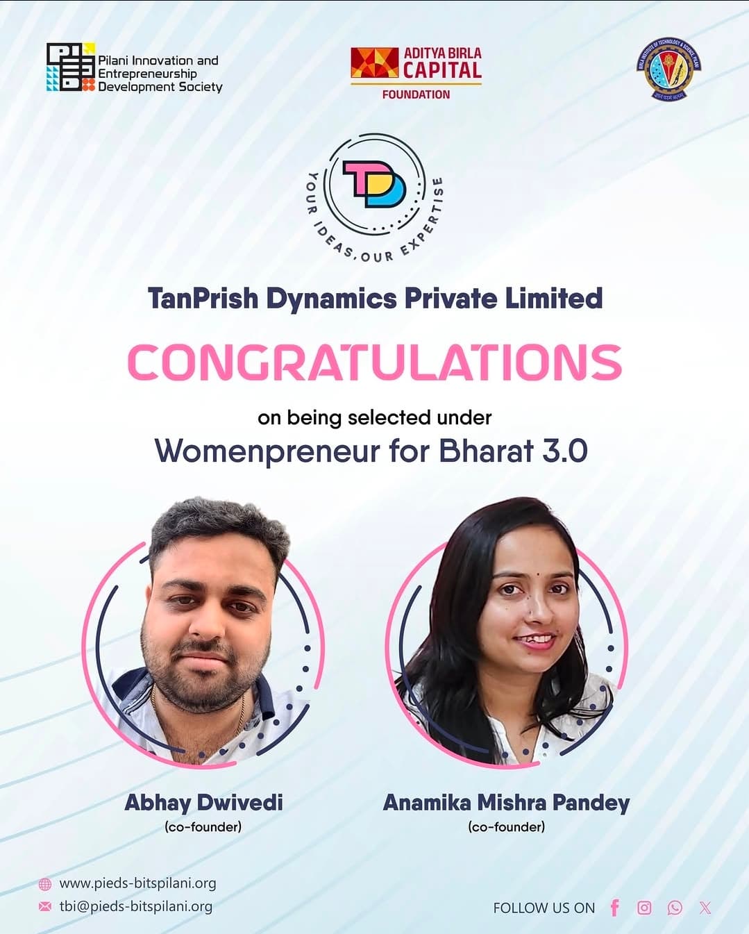 Selection for Womenpreneur for Bharat 3.0